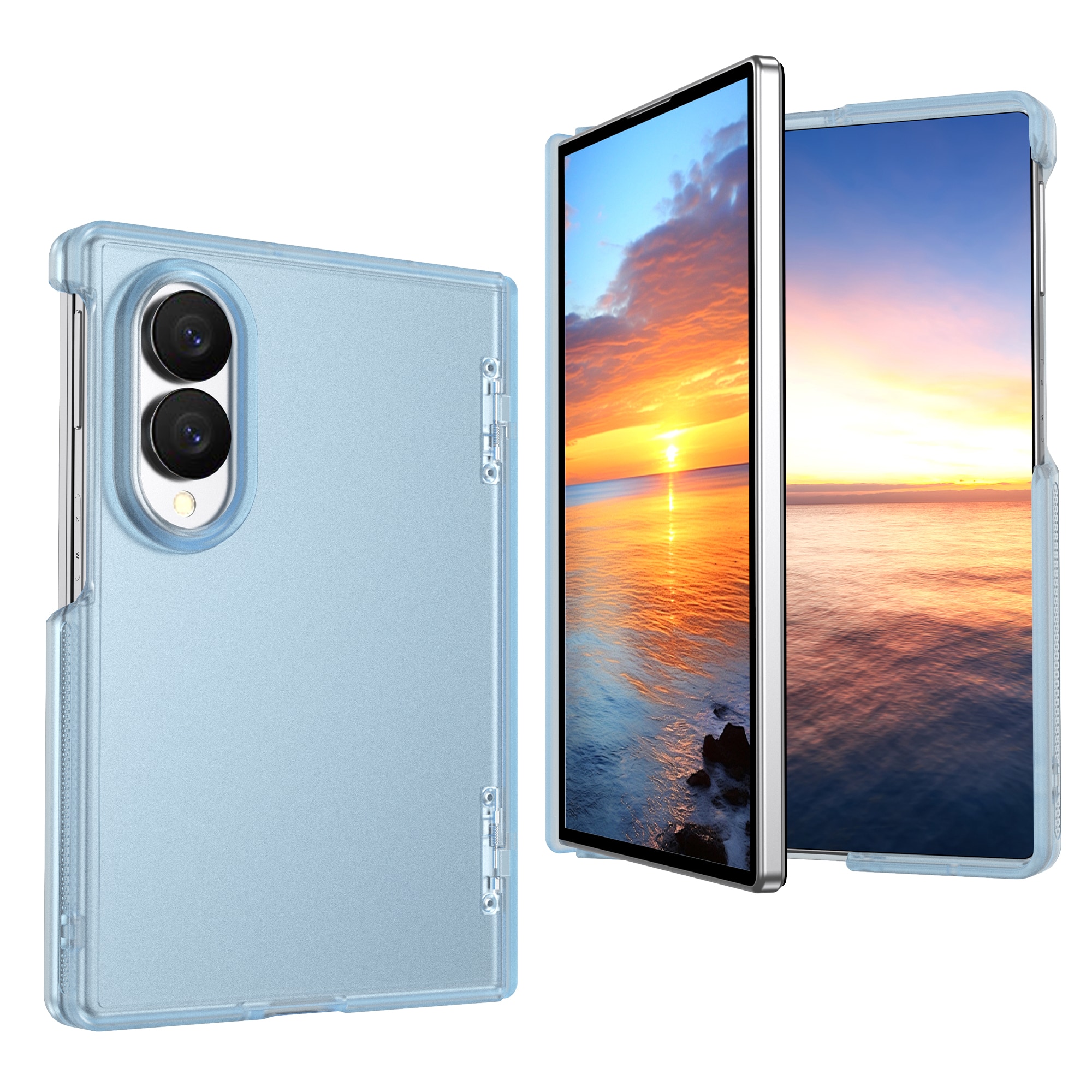 Dteck - Hinge Protection Case for Samsung Galaxy Z Fold8,Slim Matte Hard PC Shockproof Back Cover,No Front Frame Rugged Back - Matteblue price history on PriceWatchPro