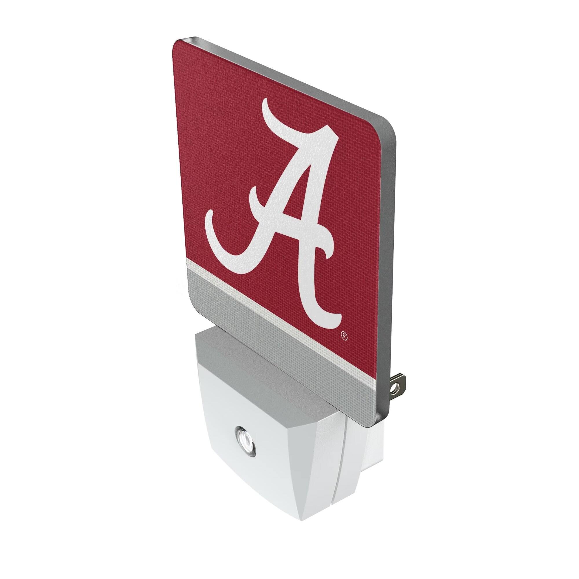 Alt View 1. Keyscaper - Alabama Crimson Tide Stripe Design Nightlight 2-Pack - Multicolor.