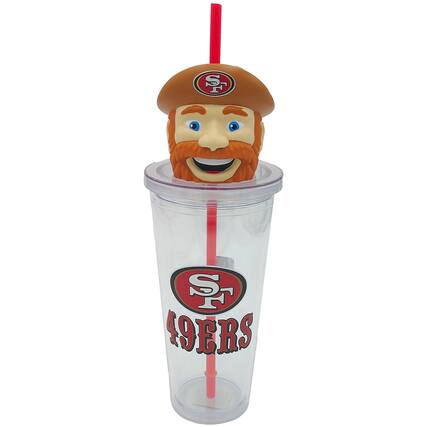 Front. Pegasus - San Francisco 49ers Mascot Lid 24oz. Sipper Cup - Multicolor.