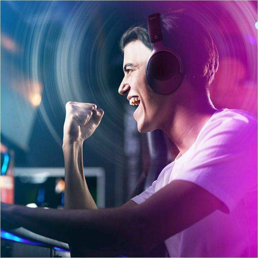 Alt View 2. Creative Labs - Creative Zen Hybrid SXFI Headset - Siri, Google Assistant - Stereo - Mini-phone (3.5mm), USB Type C - Wired/Wireless - Black.