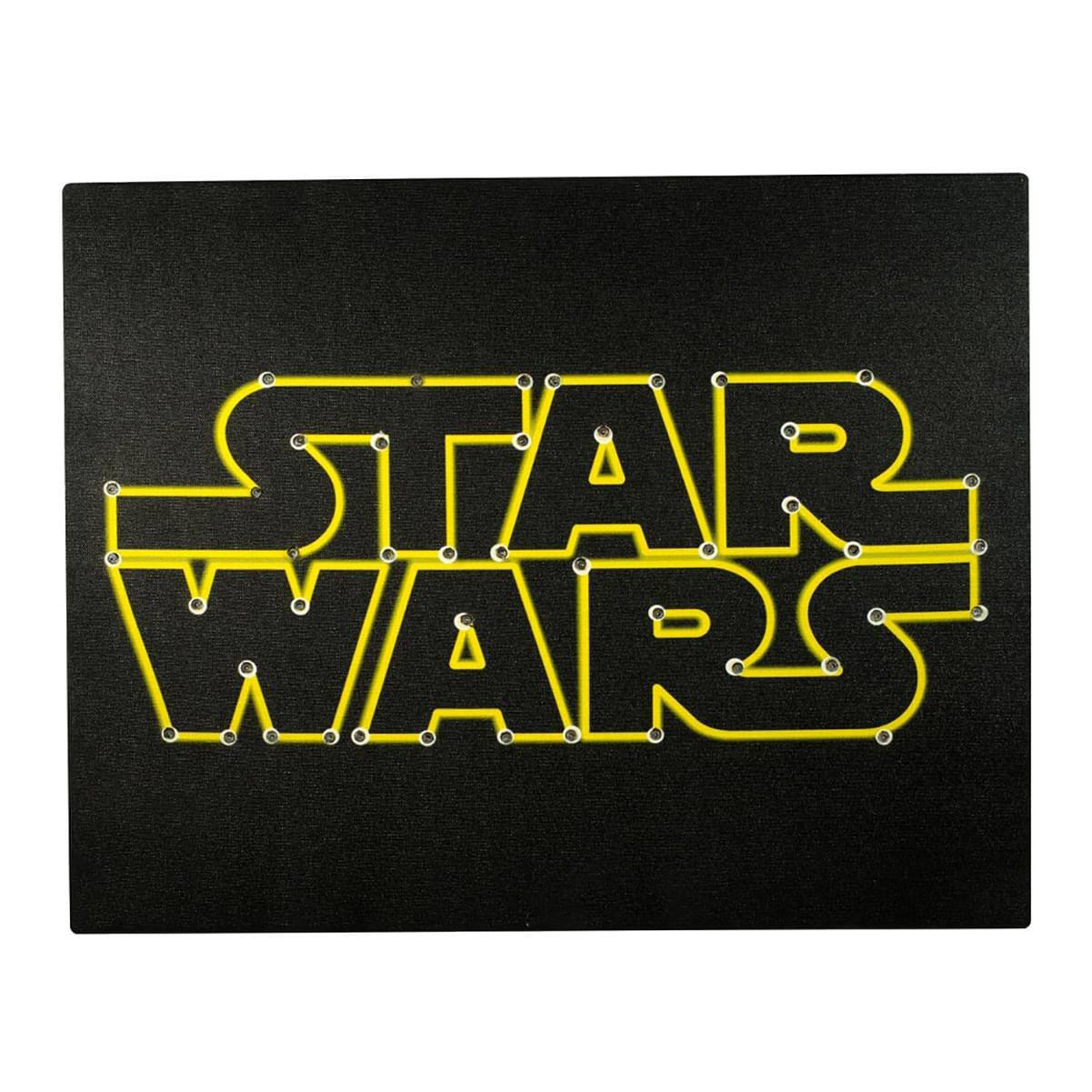 Seven20 - Star Wars Logo Light Up 16 x 20 Inch Wall Canvas - Black