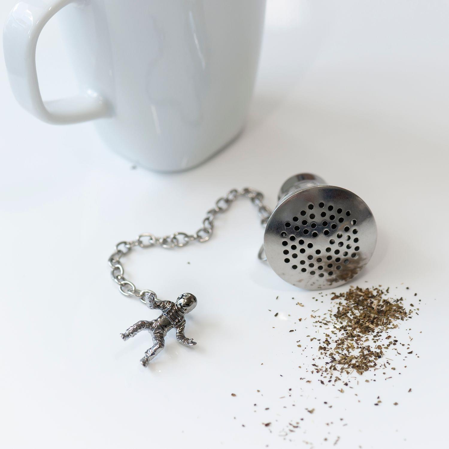 Alt View 4. Toynk - Space Capsule w Astronaut Stainless Steel Tea Infuser - Silver.