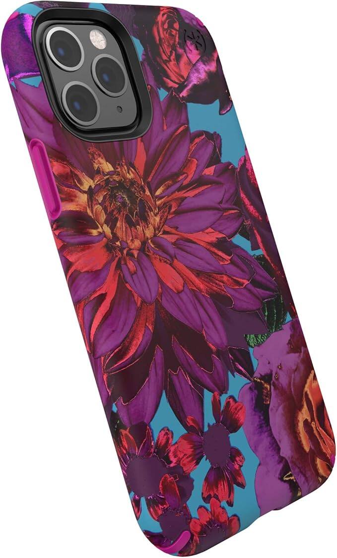 Front. Speck - Speck Products Presidio Inked iPhone 11 Pro Case, HyperBloom Matte/Lipstick Pink - HyperBloom Matte/Lipstick Pink.