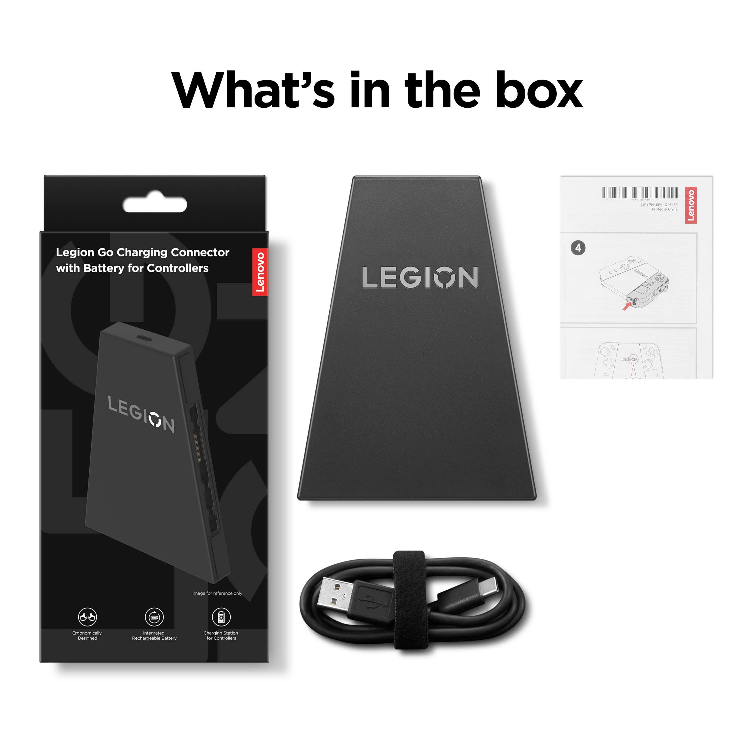 What's in the box: Legion Go Charging Connector with Battery for Controllers Lenovo LEGION 4 - Lenovo