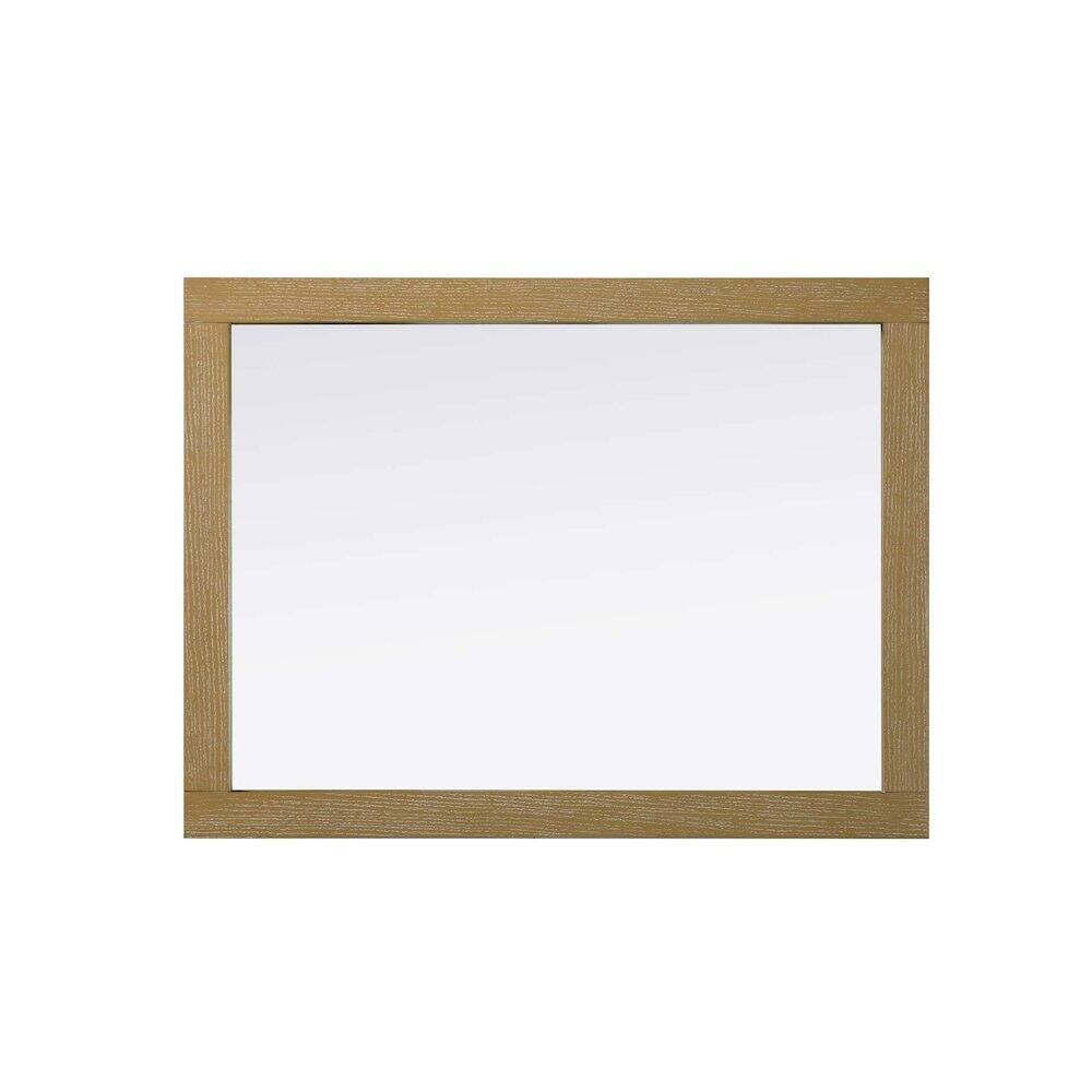Alt View 1. Elegant Kitchen and Bath - Noah Wooden Rectangle Mirror 27 x 36 in Linen Oak - Linen Oak.