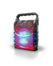Front. TopTech - Jet-4 Bluetooth Speaker, 4" Woofer, 400W, Karaoke, 100ft Range, Portable - Red.