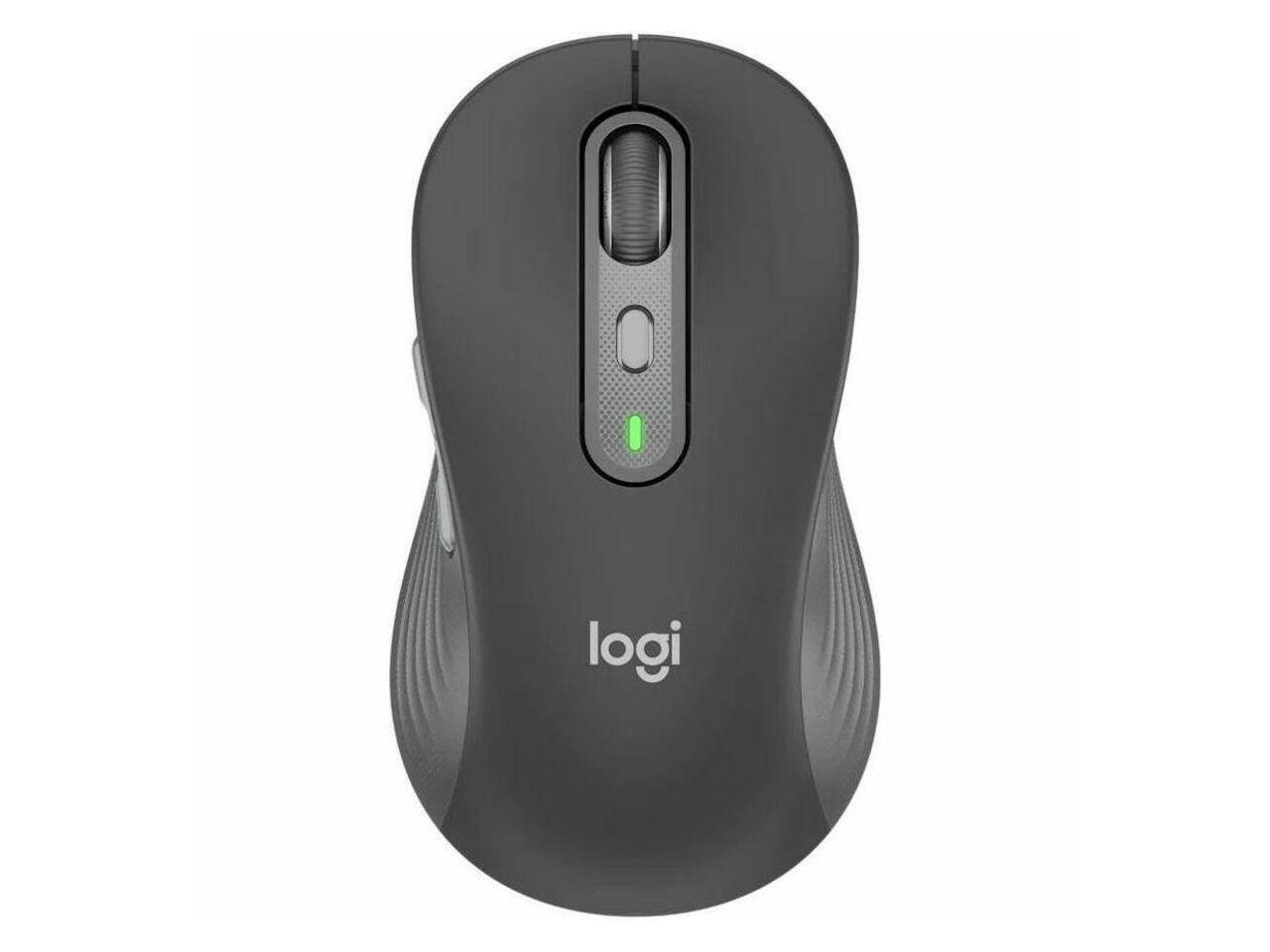 Alt View 2. Logitech - Logitech M750 Mouse - Wireless, Bluetooth, 6 Buttons, 2000 DPI, Graphite - Graphite.