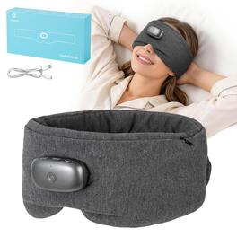 Arboleaf - Heated Eye Mask for Dry Eyes, Cordless Warm Compress Wrap with Bluetooth Music, 3 Heat Modes - Black
