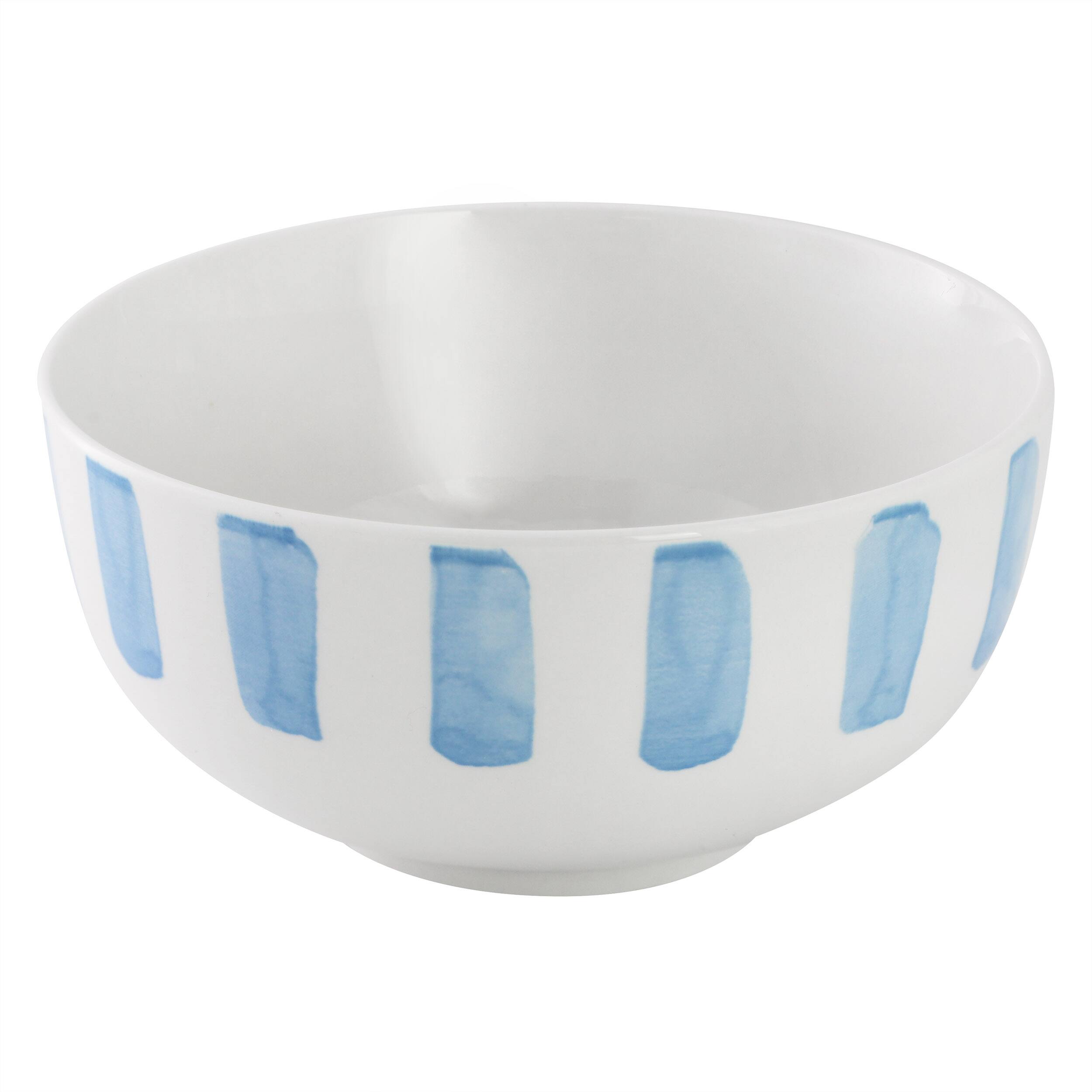 Back. Gibson - Gibson Home Pacific Waves 2 Piece Fine Ceramic Cereal Bowl Set in Blue - Blue.