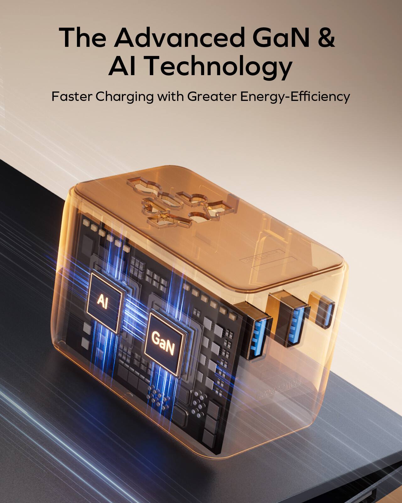 The Advanced GaN & AI Technology  
Faster Charging with Greater Energy-Efficiency