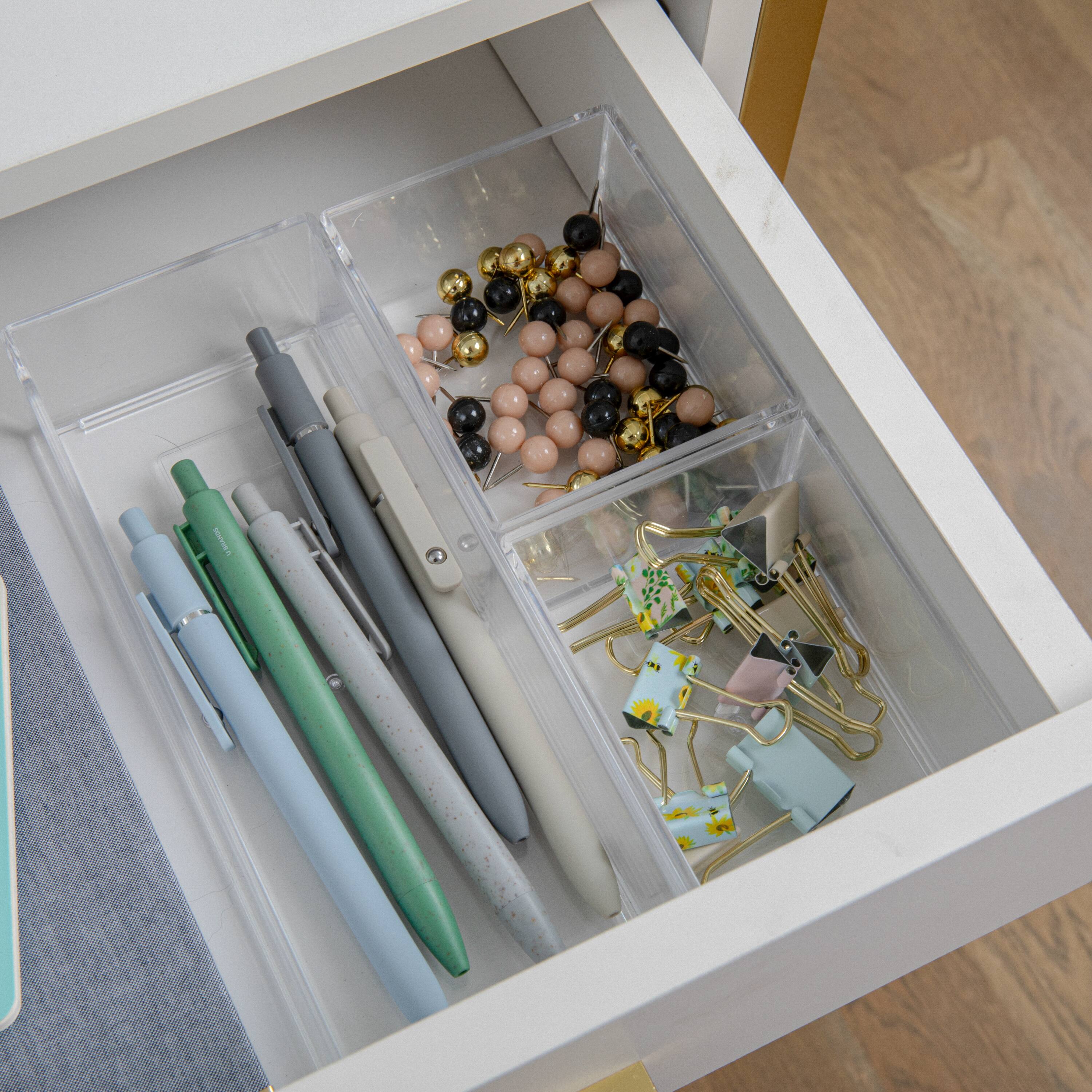 Alt View 14. Martha Stewart - Brody Plastic Stackable Desktop Organizer Set - Clear.