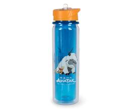Surreal Entertainment - Avatar: The Last Airbender Aang and Appa Water Bottle | Holds 16 Ounces - Blue