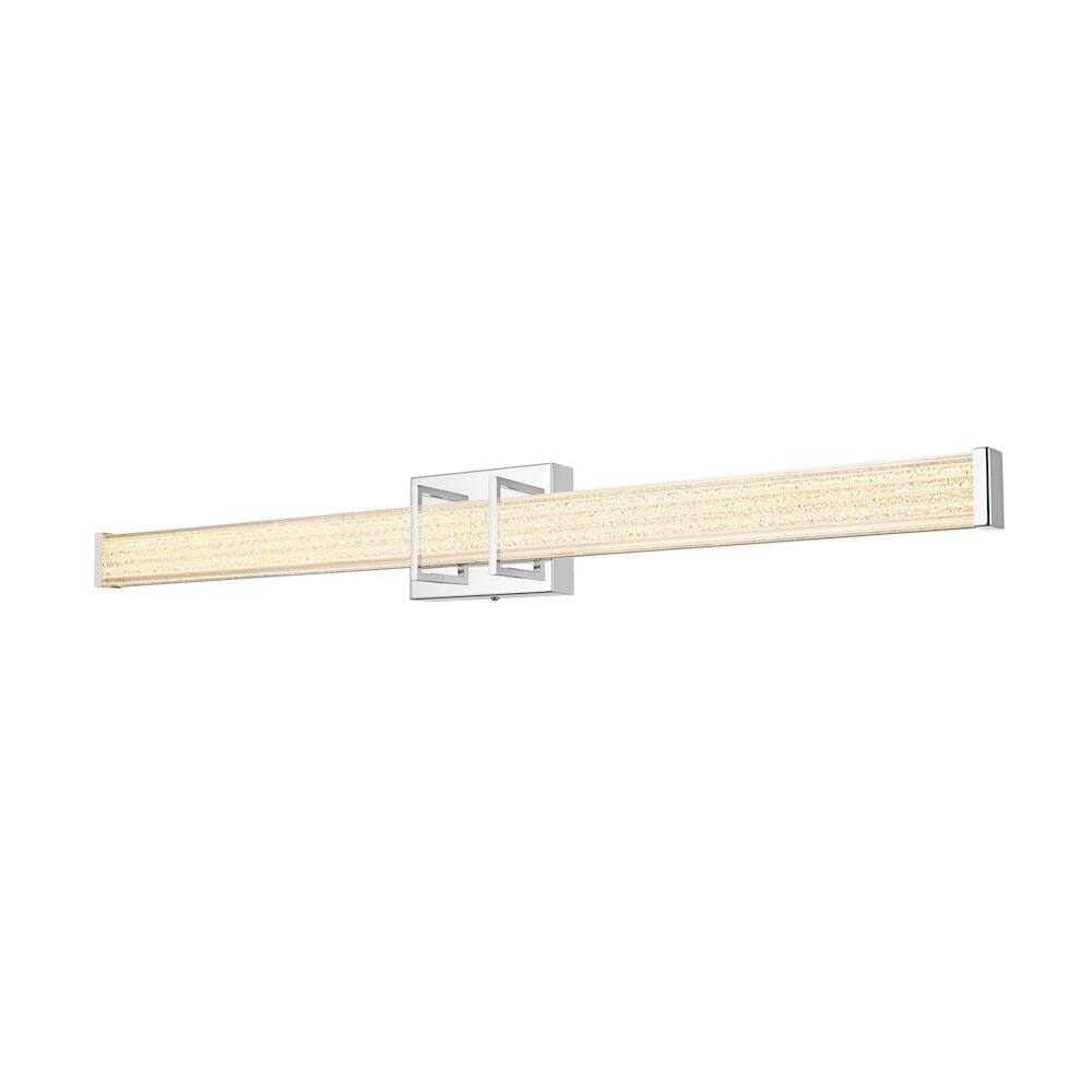 Back. Living District - Ivaan 36 Inch Led Wall Sconce In Chrome - Chrome.