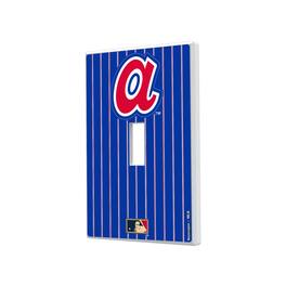Keyscaper - Atlanta Braves 1972-1980 Cooperstown Pinstripe Single Toggle Light Switch Plate - Multicolor