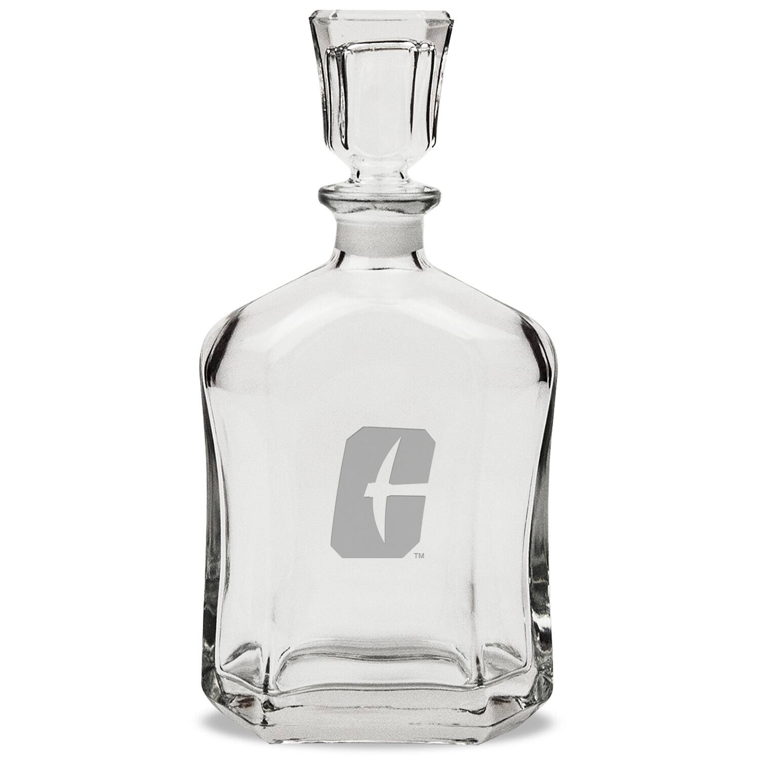 Front. Jardine - Charlotte 49ers 23.75oz. Crystal Whiskey Decanter - Multicolor.