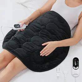 immtree - Weighted Heating Pad 7 lbs 29"x24" - Heated Blanket for Pain Relief - Black