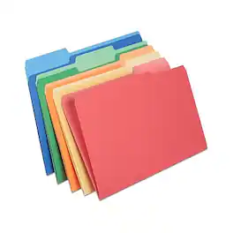 Staples - Heavyweight File Folders, 1/3-Cut Tab, Legal Size, 50/Box (ST18366-CC) - Assorted Colors