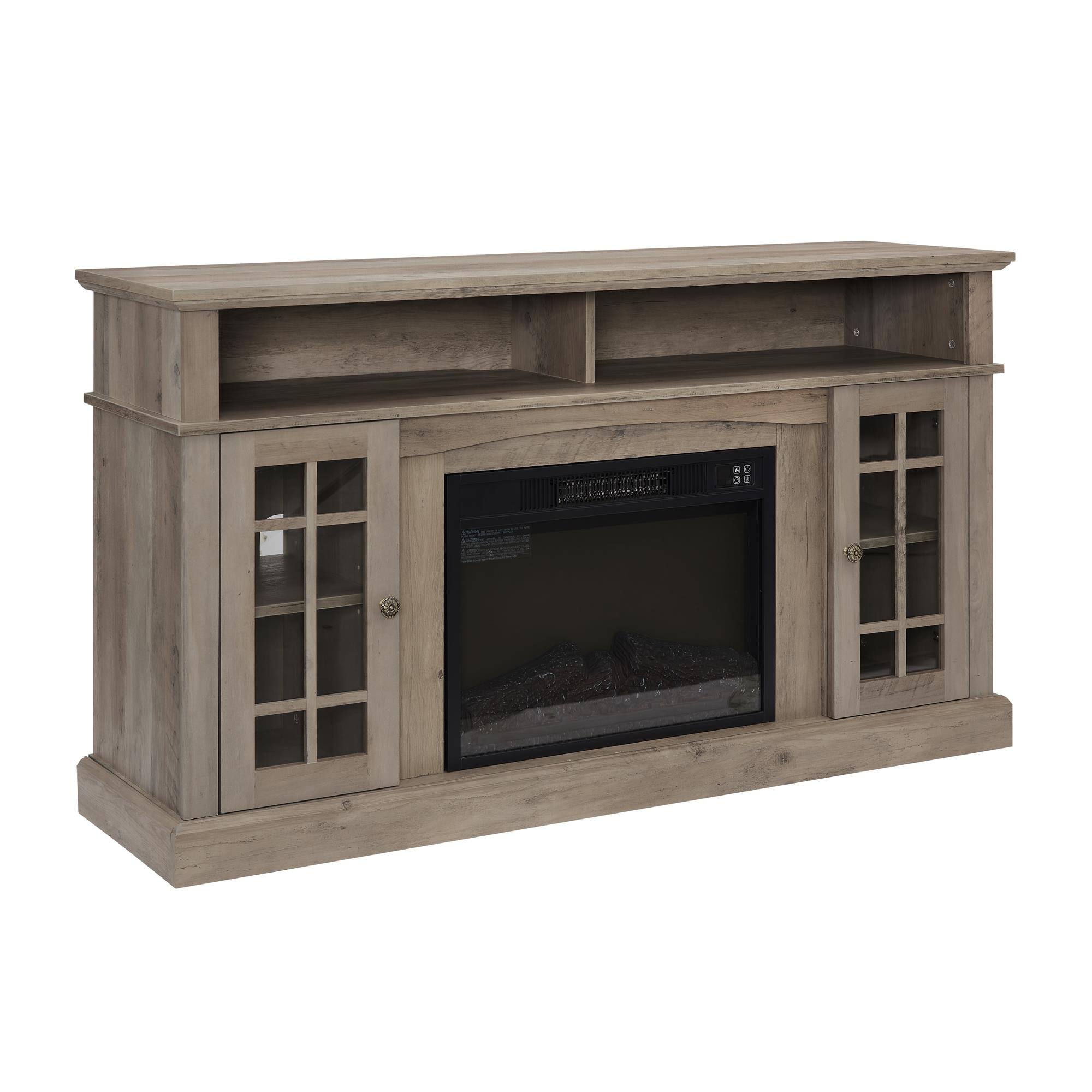 Alt View 6. Boyel Living - Gray Wash Classic TV Media Stand Modern Entertainment Console with 23" Fireplace Inset for TV Up to 65" - Gray Wash.