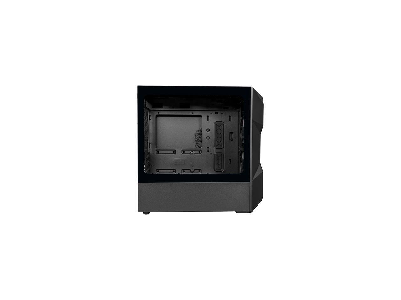 Alt View 4. Cooler Master - Cooler Master TD300 Mesh TD300-KGNN-S00 Black Steel / Mesh / Plastic / Tempered Glass Micro ATX Tower Computer Case - Black.