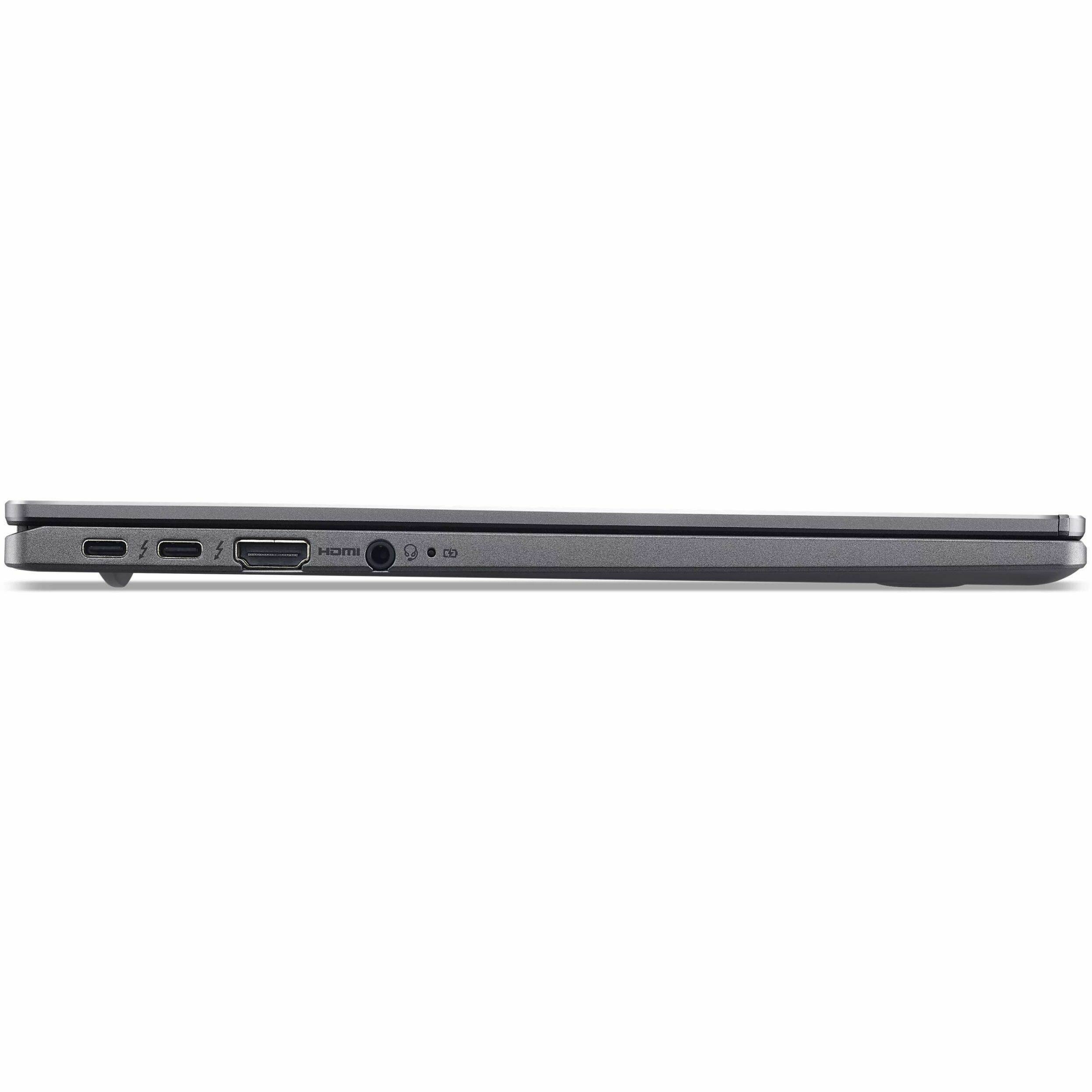 Alt View 5. Acer - Acer Chromebook Plus 714 CBE794-1 CBE794-1-73Q7 14" Chromebook - WUXGA - 120 Hz - Intel Core Ultra 7 155U - 16 GB - 256 - Iron.