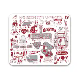 OTM Essentials - Washington State Cougars Mouse Pad - White