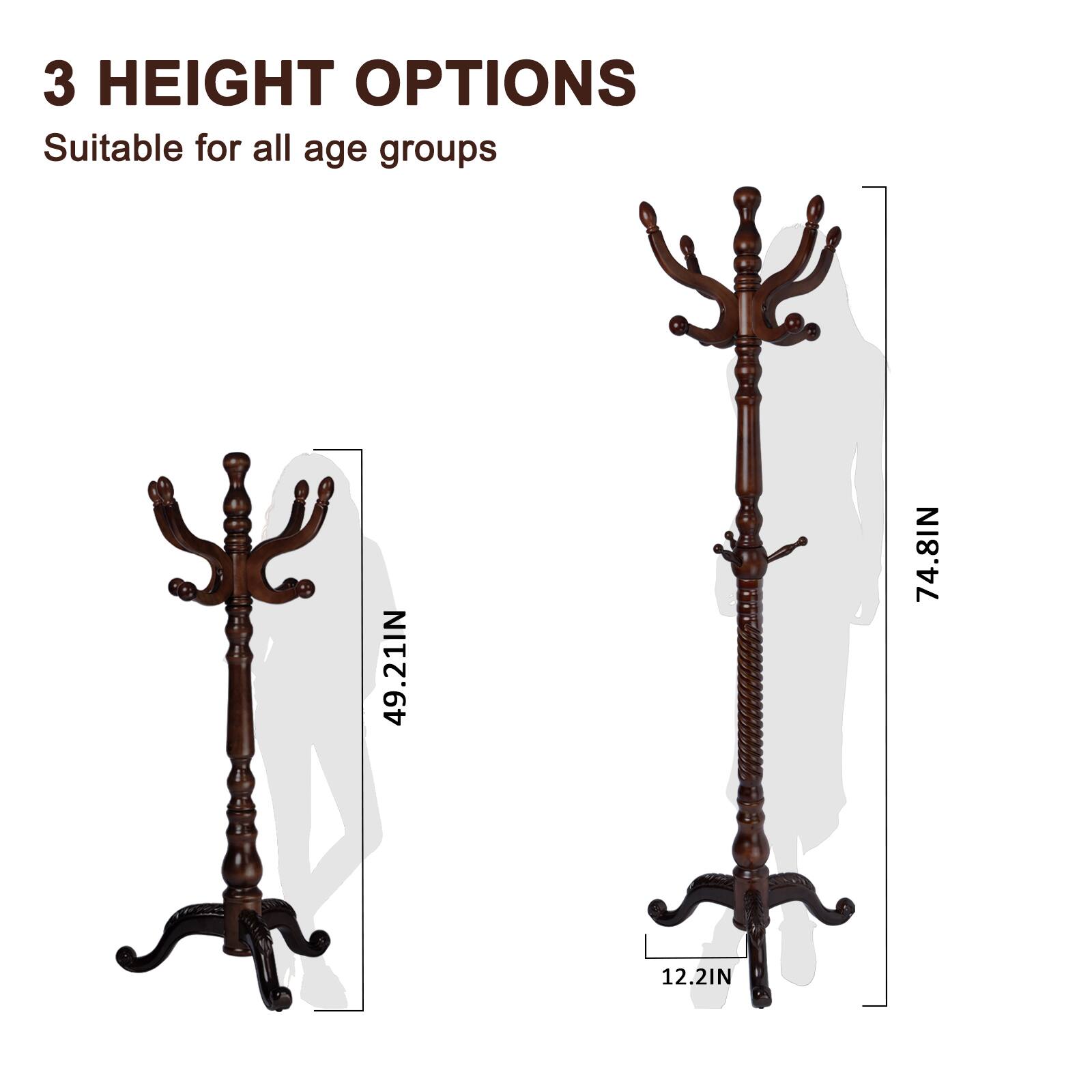 3 HEIGHT OPTIONS  
Suitable for all age groups  
49.21IN  
74.8IN  
12.2IN