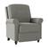 Alt View 11. ProLounger - Lehnor Chenille Push Back Recliner Chair - Warm Gray.