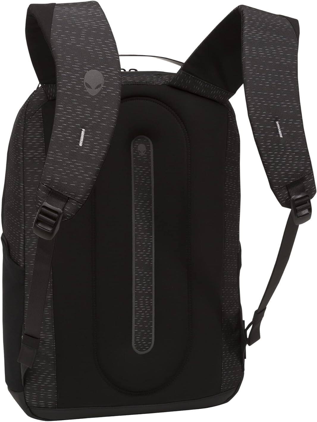 Back. Dell - Dell Alienware Horizon 17" Gaming Backpack-AW423P - Galaxy Weave Black.
