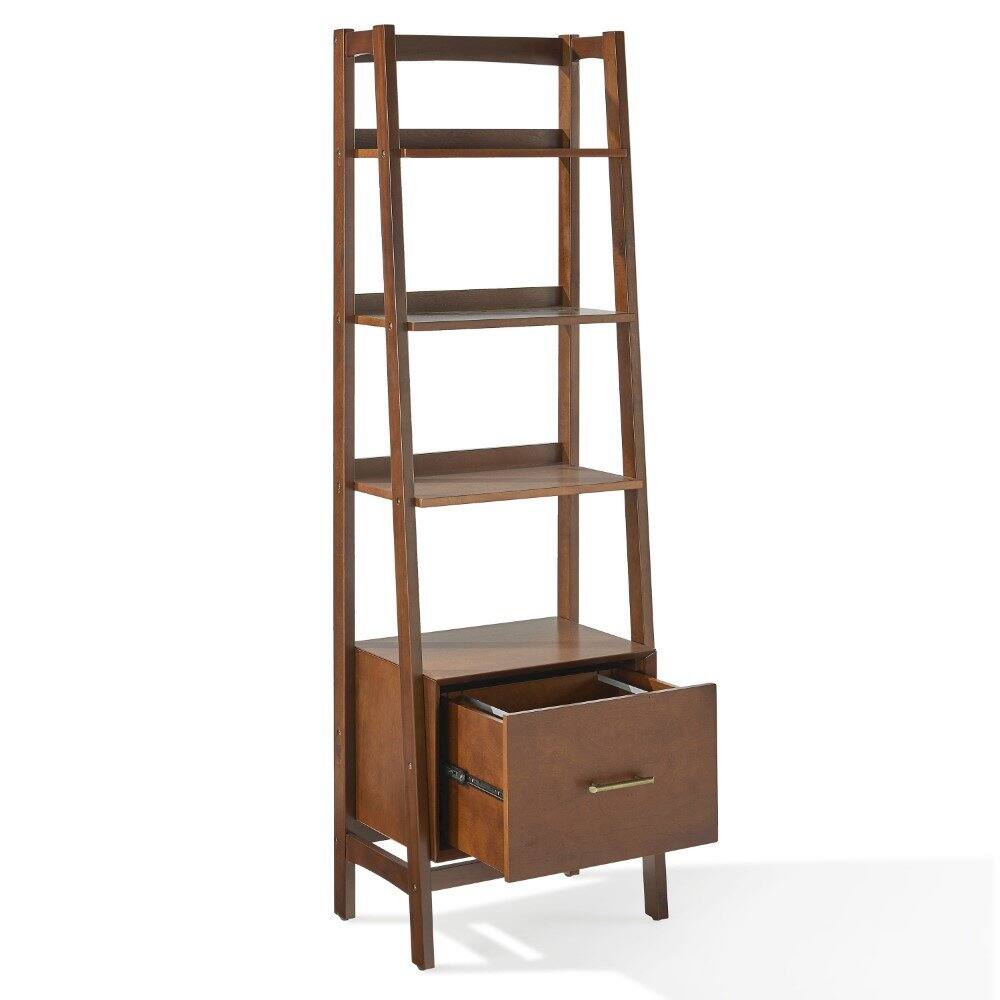 Left. Crosley Furniture - Landon Small Etagere Bookcase - Matte Black.