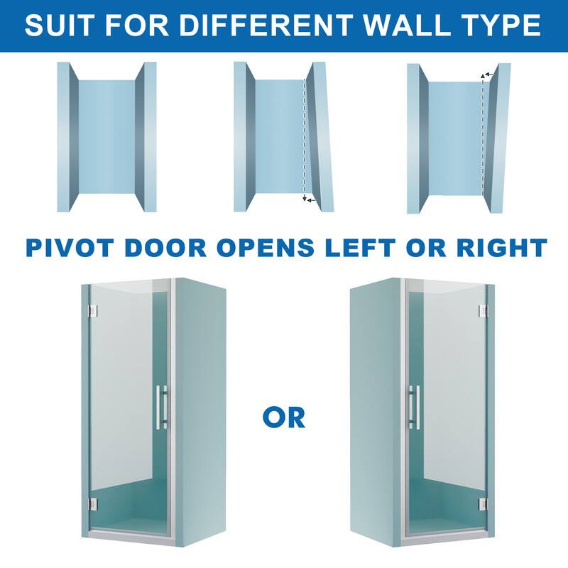 SUIT FOR DIFFERENT WALL TYPE

PIVOT DOOR OPENS LEFT OR RIGHT