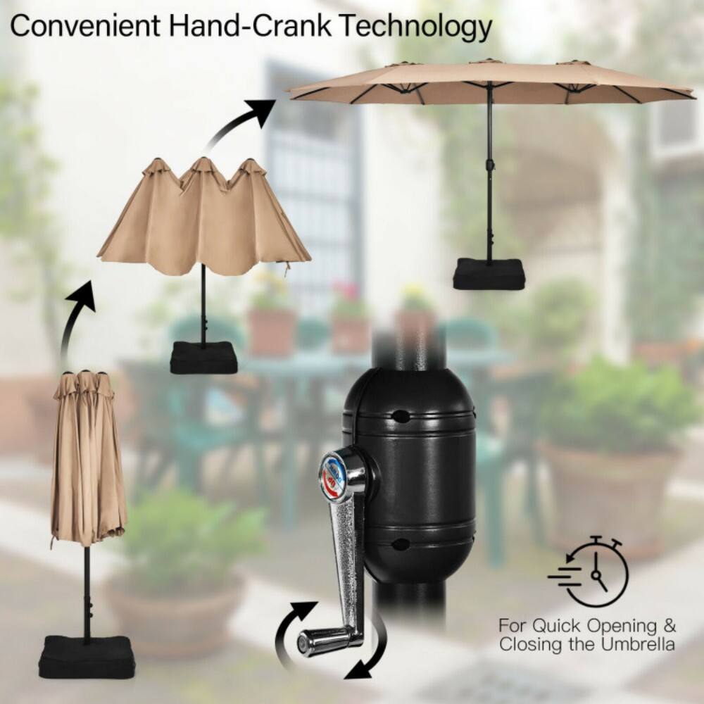 Convenient Hand-Crank Technology For Quick Opening & Closing the Umbrella