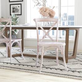 Emma + Oliver - 2-pack X-Back Chair - Lime Wash