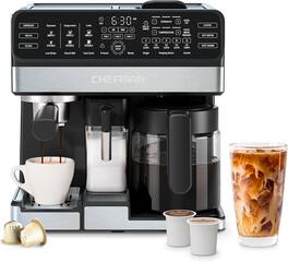 Chefman - Coffee Station PRO 10-in-1 Espresso, Drip Coffee & Cold Brew Maker - Stainless Steel