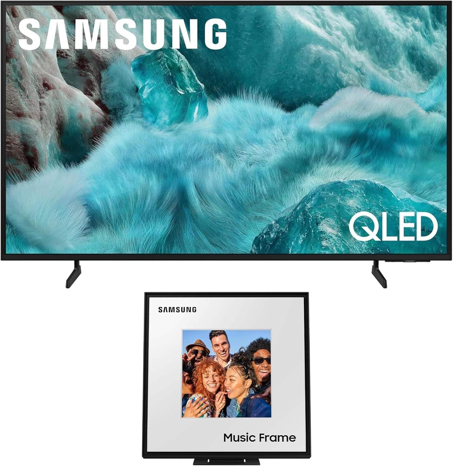 QN50Q7FAAFXZA 50 Inch QLED Q7F 4K Vision AI Smart TV with a Samsung HW-LS60D 2 Ch Photo Frame Speaker (2025)