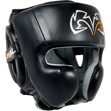 Front. RIVAL - Rival Boxing RHG30 Mexican Training Headgear - Small - Black/Black - Black/Black.
