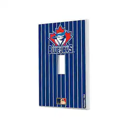 Keyscaper - Toronto Blue Jays 1997-2002 Cooperstown Pinstripe Single Toggle Light Switch Plate - Multicolor