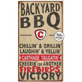 Jardine - Carthage Firebirds 11'' x 20'' Indoor/Outdoor BBQ Sign - Brown