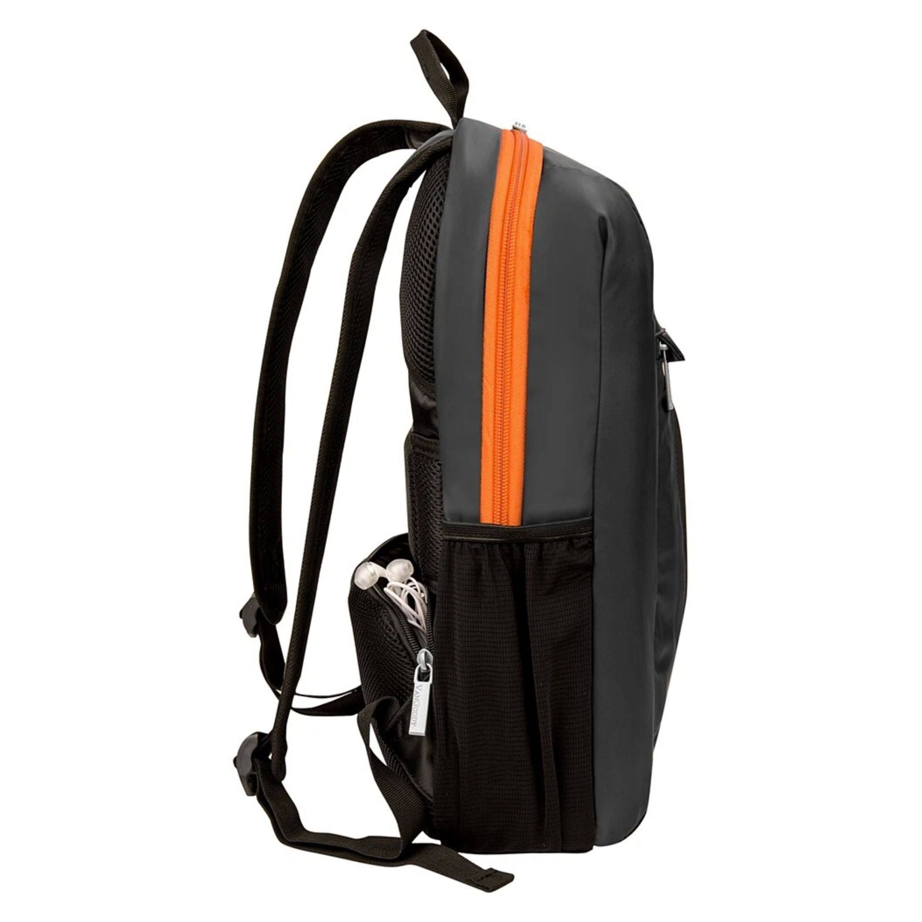 Back. Kitcheniva - Travel Backpack School Bag For 15" Laptop - Gray/Orange.