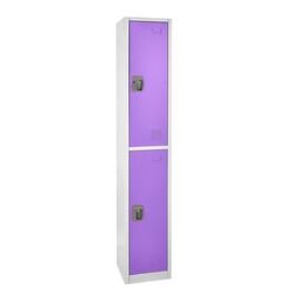 AdirOffice - Storage Locker 629-Series 72" H 2-Tier Steel Key Lock 2-Shelf Locker with Key Lock - Purple