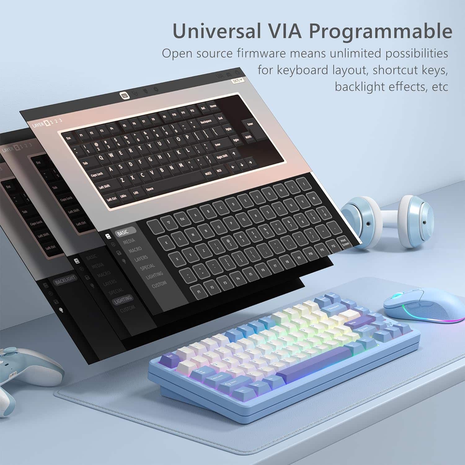 Womier SK75 75% Mechanical Keyboard with Full Aluminum Wireless