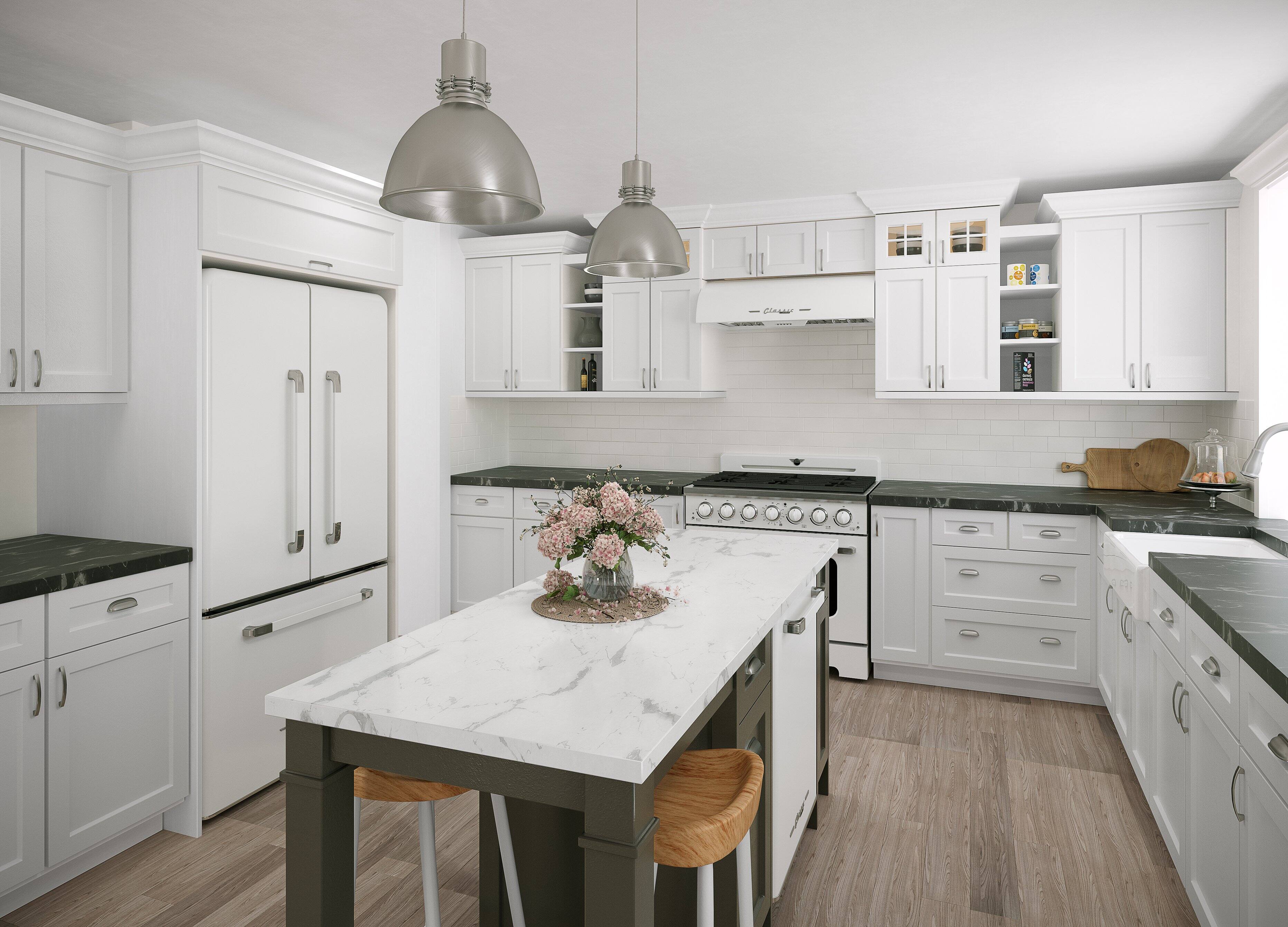 Alt View 27. Unique Appliances - Classic Retro 36-inch 21 cu.ft. Counter Depth French Door Refrigerator - Marshmallow White.