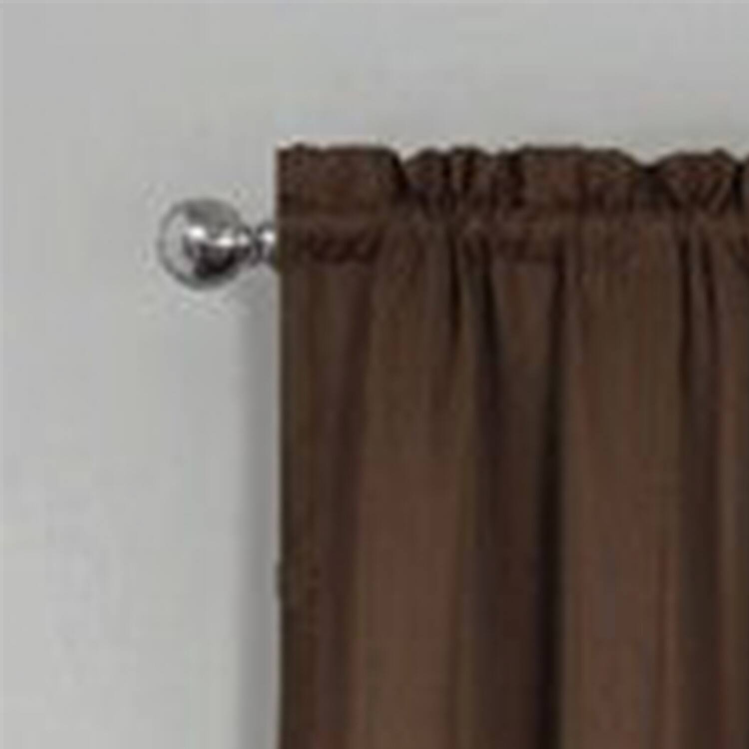 Left. RT Designers Collection - RT Designers Collection 100% Polyester Twilight Blackout Rod Pocket Curtain Panel 54" x 90" Chocolate - Chocolate.