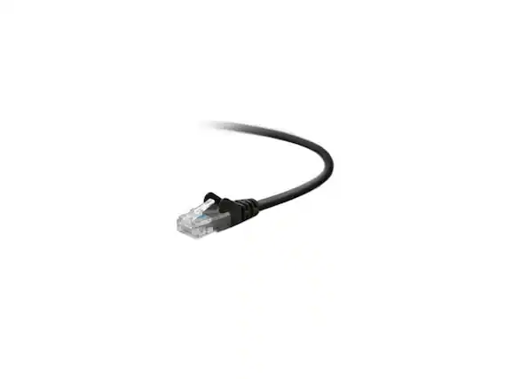 Front. Belkin - Belkin A3l791-14-blk-s 14 ft. Cat 5E Black Network Cable.