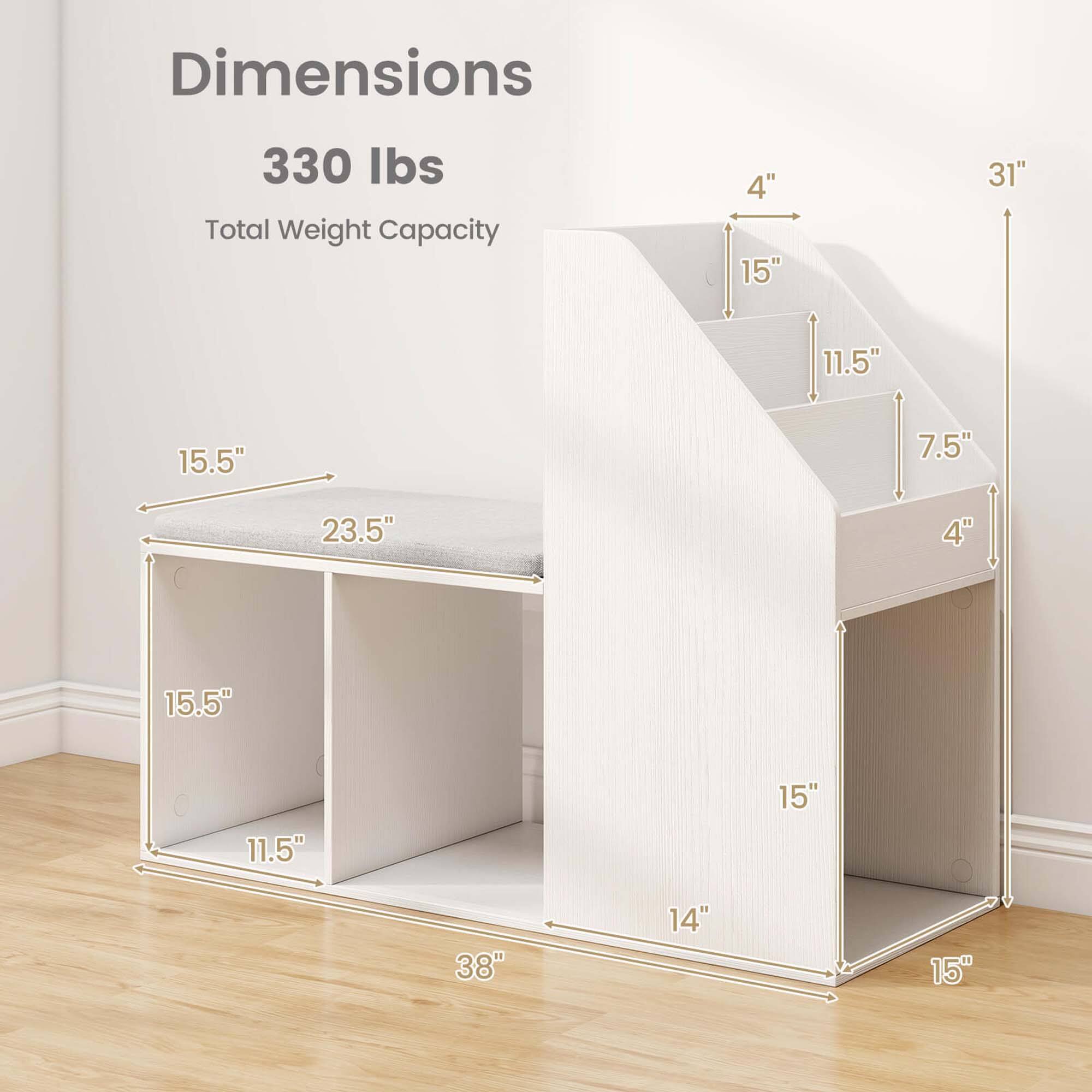 Dimensions: 330 lbs, Total Weight Capacity: 4", 15", 31", 11.5", 15.5", 7.5", 23.5", 4", 15.5", 11.5", 15", 38", 14"