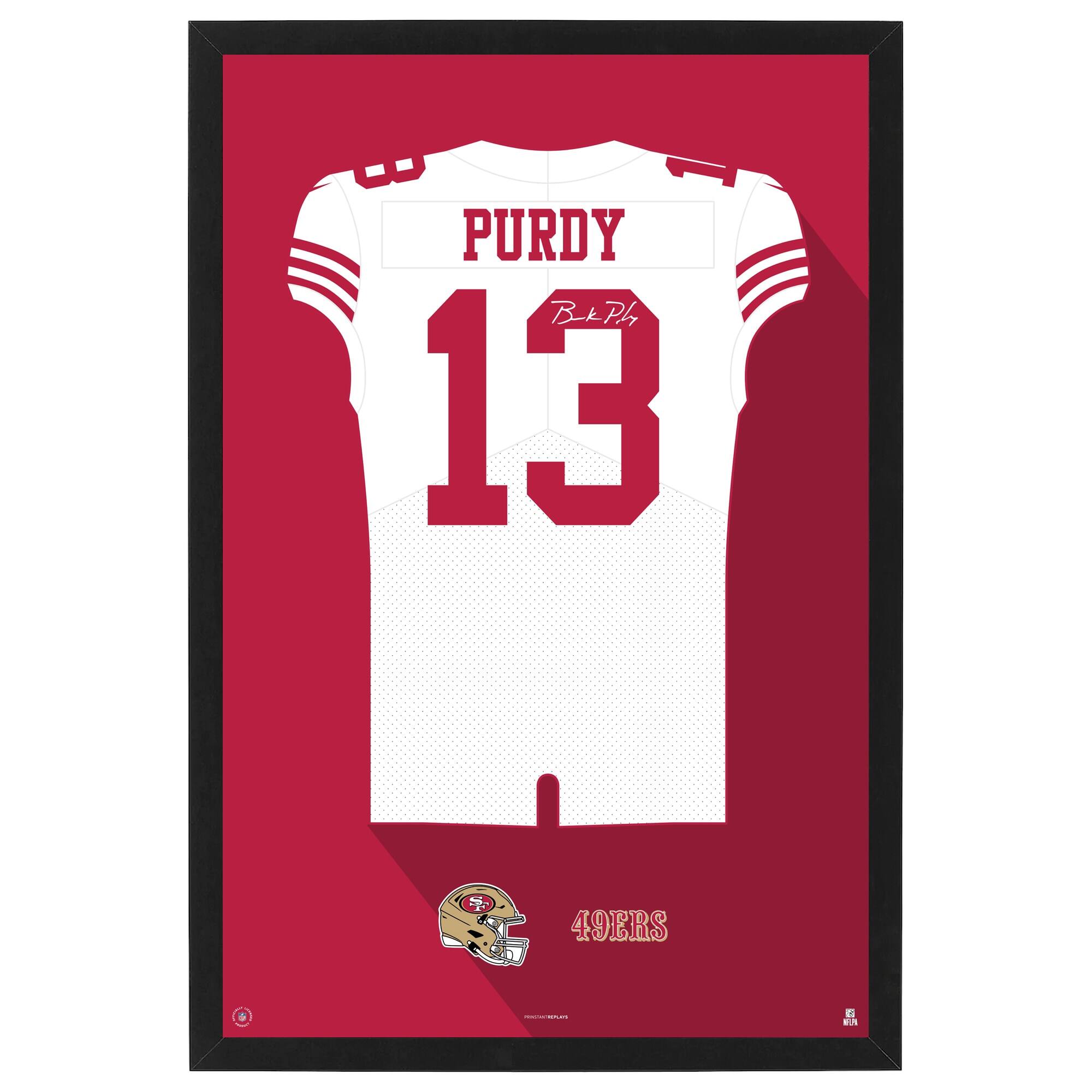Sporticulture - Brock Purdy San Francisco 49ers 14" x 20" Framed Jersey Print - White