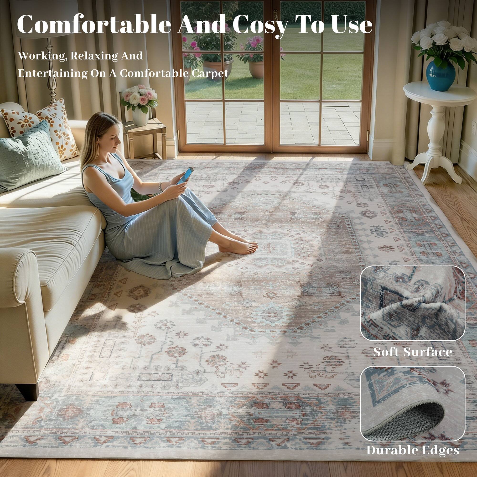 Comfortable And Cosy To Use  
Working, Relaxing And Entertaining On A Comfortable Carpet  
Soft Surface  
Durable Edges