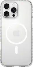 Front. Insignia™ - Hard-Shell Case with MagSafe for iPhone 16 Pro Max - Clear.