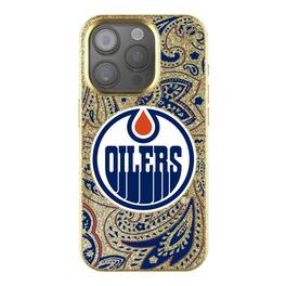 Keyscaper - NHL - Edmonton Oilers Paisley Bling iPhone Case - 14 - Gold