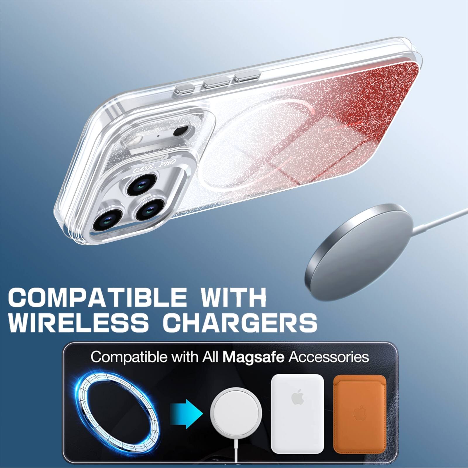 CASE.PRO PRO C55 COMPATIBLE WITH WIRELESS CHARGERS Compatible with All Magsafe Accessories
