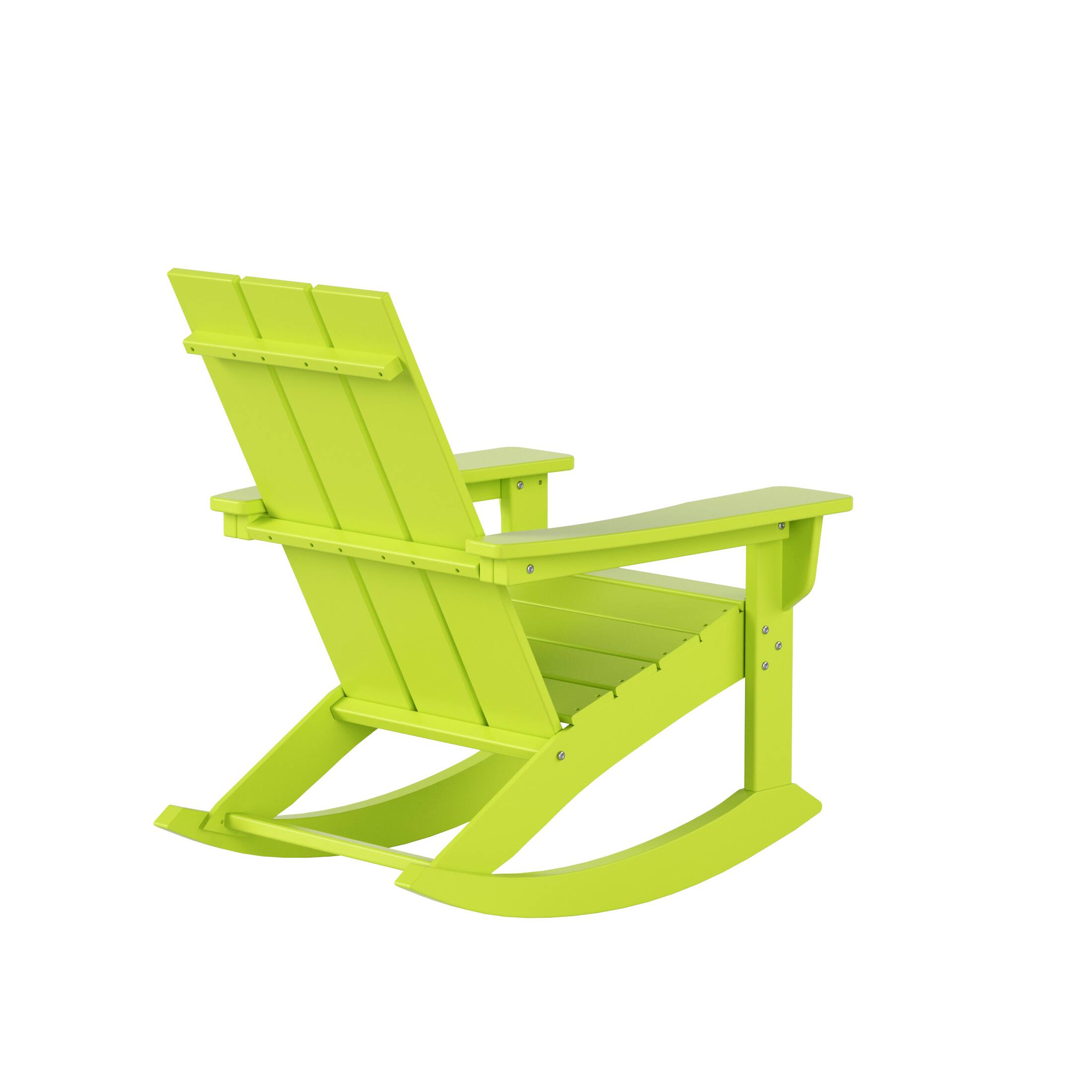 Alt View 1. WestinTrends - WestinTrends Ashore Outdoor Patio Modern Adirondack Rocking Chair - Lime.